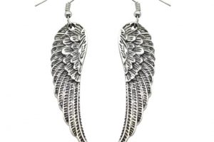 Silver Feather Angel Wing Earrings