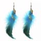 Women’s Feather Gold Leaf Boho Earrings