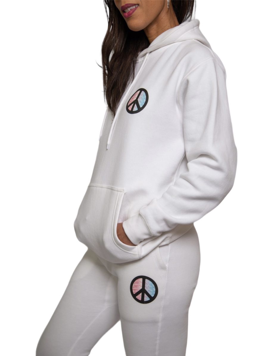 White Hoodie + Jogger Set