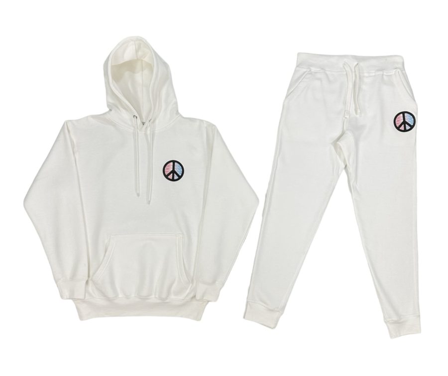 White Hoodie + Jogger Set
